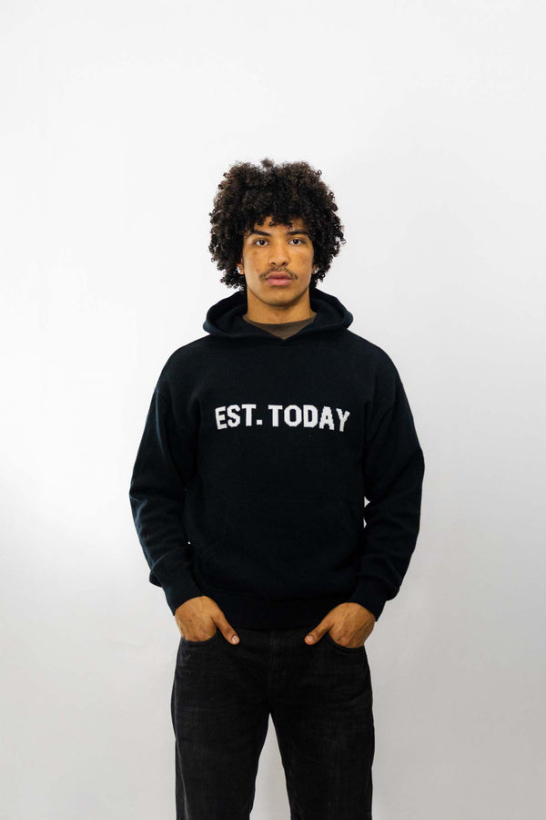 Knit Hoodie - Black