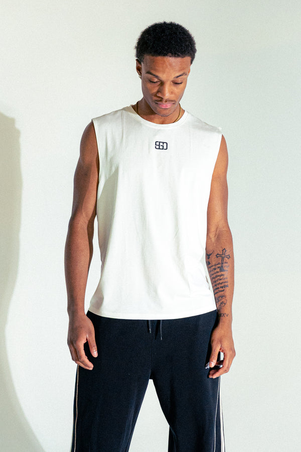 Loose Training Tank Top - White