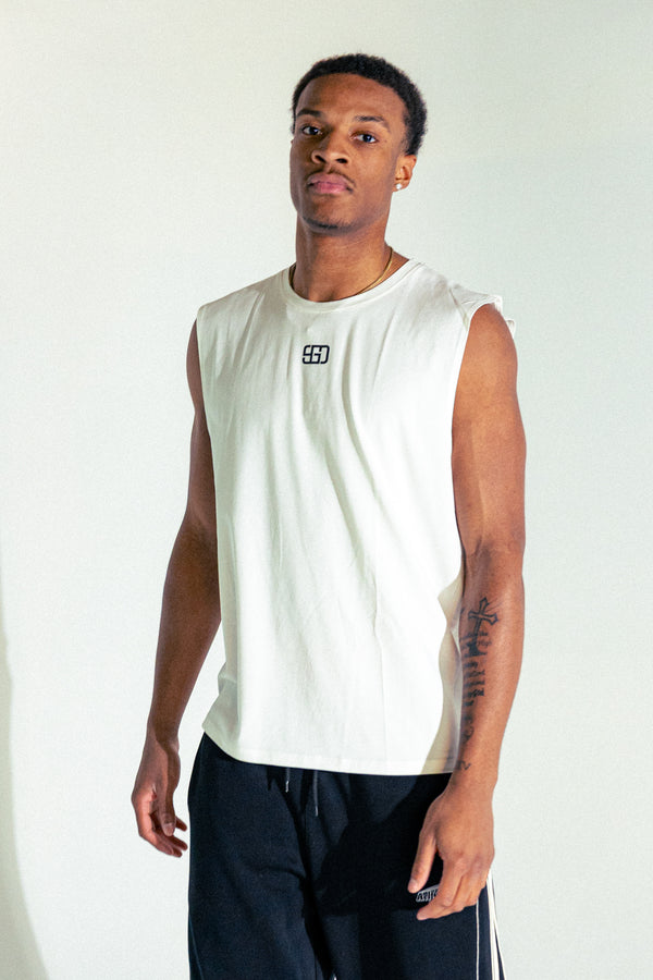 Loose Training Tank Top - White